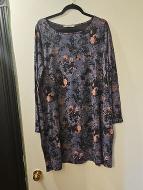 Peruvian Connection Shadow Blossom Babydoll Dress Womens Size XXL